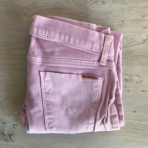 Hudson Jeans | Pink Pastel Denim Harkin Crop Super Skinny Cuff - Picture 7 of 9